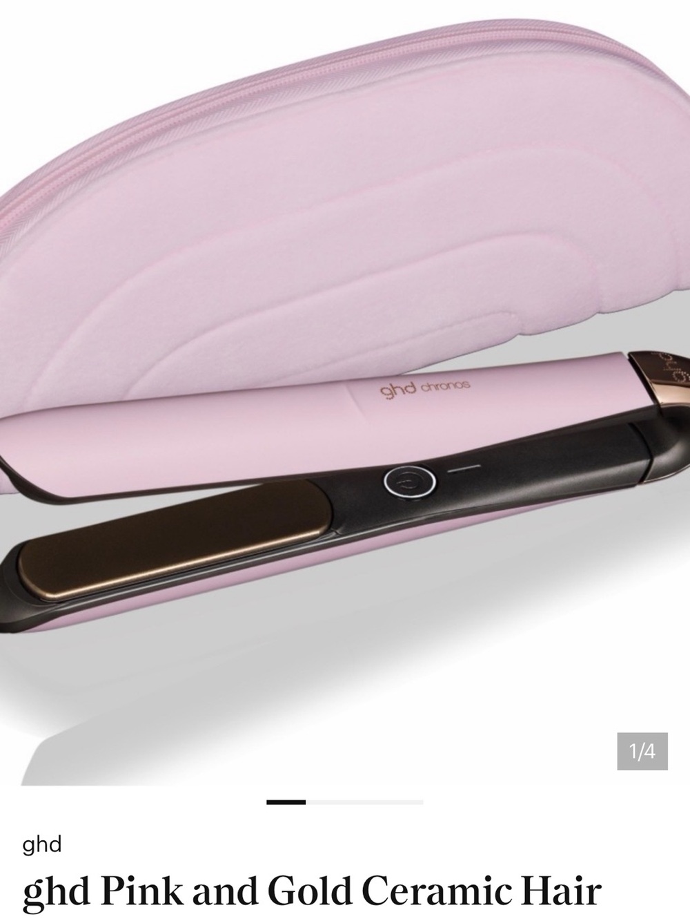 ghd Pink and Gold Ceramic Chronos Hair Straightener